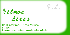vilmos liess business card